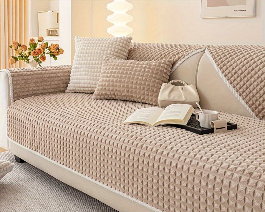 Plush Non-Slip Sofa Cover