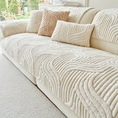 Santinni Modern Plush Sofa Cover