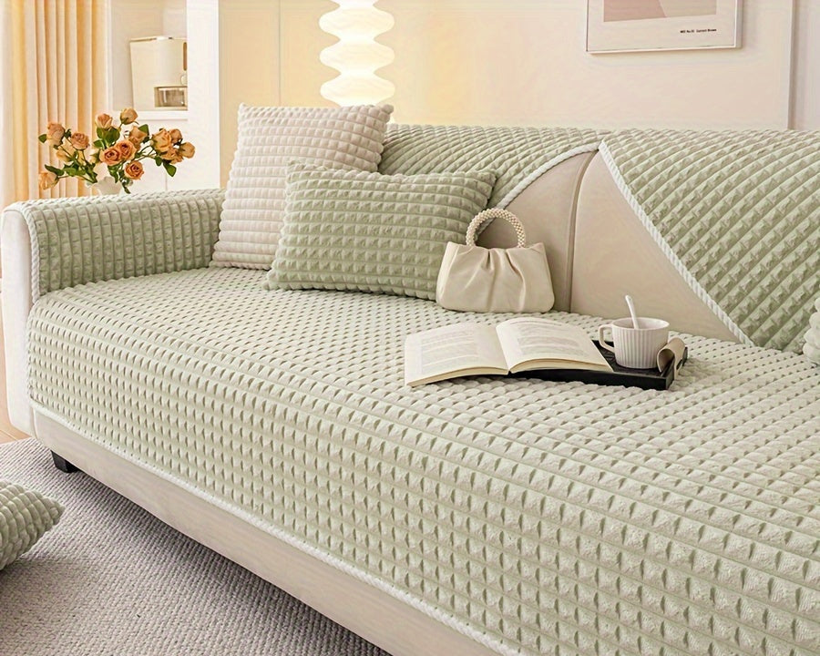 Plush Non-Slip Sofa Cover