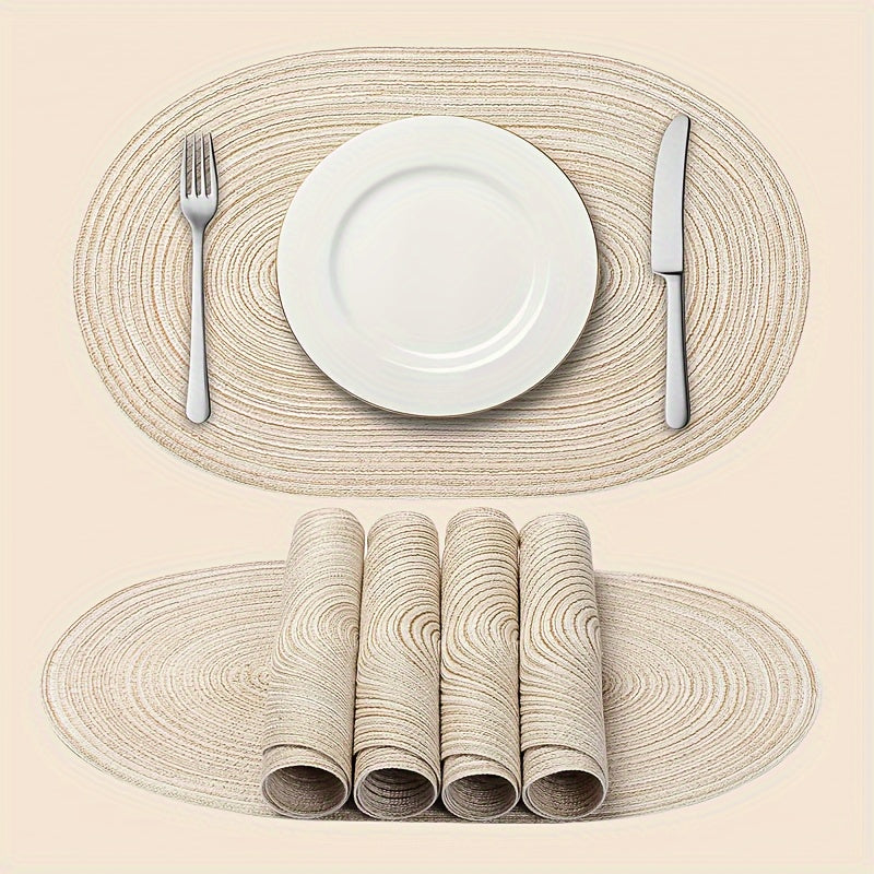 Non-Slip Oval Placemats