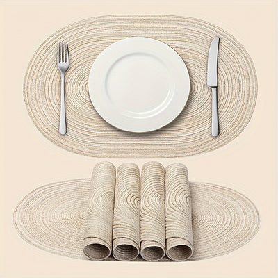 Non-Slip Oval Placemats